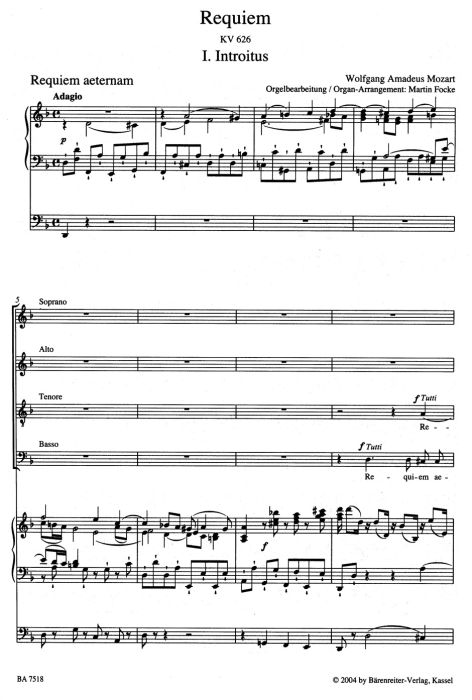 Requiem (K.626) (arranged for Choir & Organ)