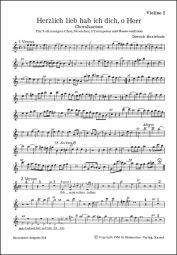 Herzlich lieb hab ich dich, o Herr (BuxWV 41) (Violin I/Trumpet I)