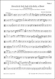 Herzlich lieb hab ich dich, o Herr (BuxWV 41) (Viola I)