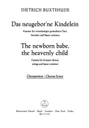 Das neugeborne Kindelein (The newborn babe, the heavenly child) (BuxWV 13) (Choral Score)