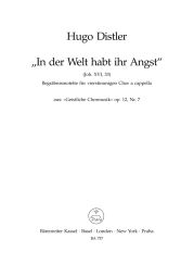 Sacred Choral Music Op.12, No. 7: In der Welt habt ihr Angst
