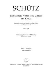 Die sieben Worte Jesu Christi am Kreuz (The Seven Words of Jesus Christ) SWV 478 (Viola I/II)