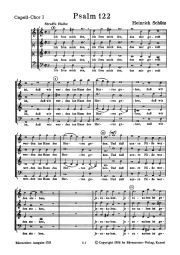 Psalm 122: Ich Freue Mich Des (SWV 26) Capell Chorus I