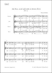 Psalm 6: Ach Herr, Strafe Mich Nicht (SWV 24) Choral Score I