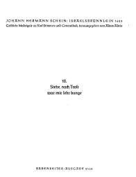 Siehe, nach Trost war mir sehr bange: Motet No.18 from Israelsbrünnlein