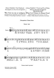 Was Gott Tut, Das Ist Wohlgetan (What God Ordains is Always Good) Choral Score