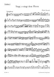 O Sing Unto the Lord (Singt, o singt dem Herrn) (Violin I)