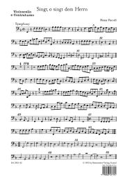 O Sing Unto the Lord (Singt, o singt dem Herrn) (Cello/Bass)
