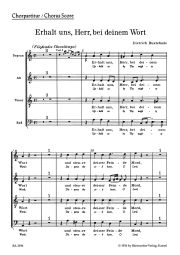 Erhalt uns Herr, bei deinem Wort (BuxWV 27) (Choral Score)