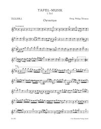 Overture and Conclusion for 2 Flutes, Strings & Basso continuo in E minor (TWV 55:e1) (Violin I)