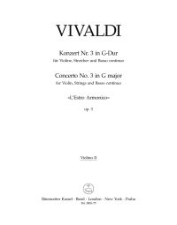 Concerto for Violin in G major Op.3/3 (RV 310) (Violin II)