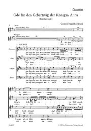 Ode for the Birthday of Queen Anne - Eternal source of light divine (HWV 74) (Choral Score)