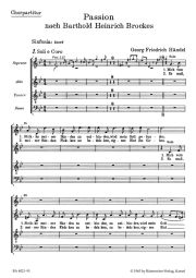 Passion after Barthold Heinrich Brockes (HWV 48) (Choral Score)