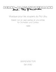 Musique Pour Les Soupers du Roi Ubu Ballet Noir