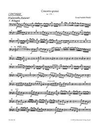 Concerto grosso in B-flat major Op.3/1 (HWV 312) (Cello/Bass)