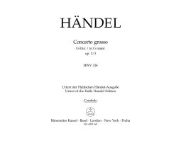 Concerto grosso in G major Op.3/3 (HWV 314) (Cembalo)