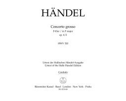 Concerto grosso in F major Op.6/2 (HWV 320) (Cembalo)