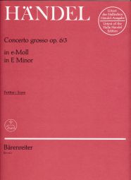 Concerto grosso in E minor Op.6/3 (HWV 321) (Full Score)