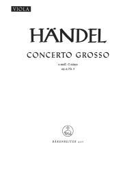 Concerto grosso in E minor Op.6/3 (HWV 321) (Viola)