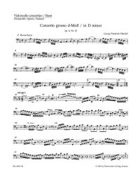 Concerto grosso in D minor Op.6/10 (HWV 328) (Cello/Bass)