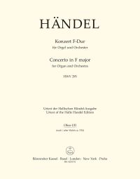 Concerto for Organ No.13 in F major (HWV 295) (The Cuckoo and the Nightingale) (Oboe I/II Early)