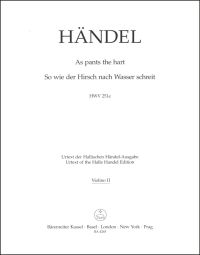 As Pants The Hart (HWV 251e) (Violin II)