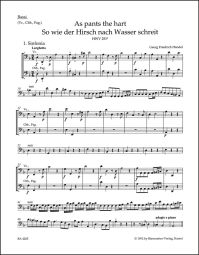 As Pants The Hart (HWV 251e) (Cello/Bass)
