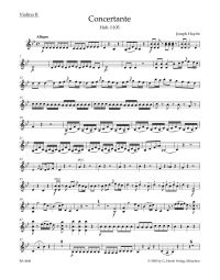 Concertante for Oboe, Bassoon, Violin, and Violoncello (Hob.I:105) (Violin II)