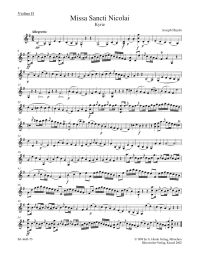Missa Sancti Nicolai (St Nicholas Mass) (Hob.XXII:6) (Violin II)