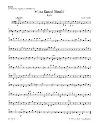 Missa Sancti Nicolai (St Nicholas Mass) (Hob.XXII:6) (Cello/Bass)