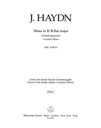 Creation Mass in B Flat (Hob.XXII:13) (Wind Set)