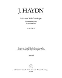 Creation Mass in B Flat (Hob.XXII:13) (Violin I)