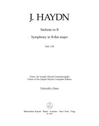 Symphony No.98 in B flat major (Hob.I:98) (Cello/Bass)