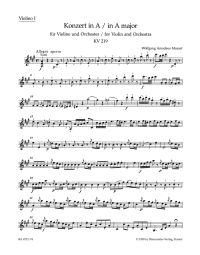 Concerto for Violin No.5 in A major (K.219) (Violin I)