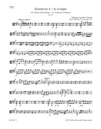 Concerto for Violin No.5 in A major (K.219) (Viola)