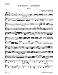 Symphony No.20 in D major (K.133) (Violin II)