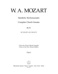 Church Sonatas Vol 3/4 (K.278, 329) (Organ)