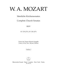 Church Sonatas Vol 3/4 (K.278, 329) (Violin I)
