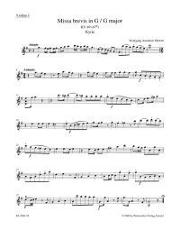 Missa brevis in G major (K.49) (Violin I)