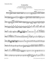 Concerto for Clarinet in A major (K.622) (Cello/Bass)