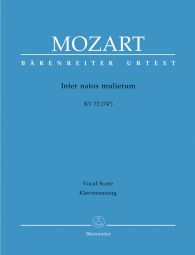 Inter natos mulierum (K.72) (Vocal Score)