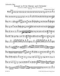 Concerto for Piano No.27 in B-flat major (K.595) (Cello/Bass)