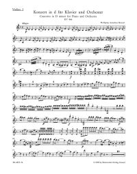 Concerto for Piano No.20 in D minor (K.466) (Violin I)