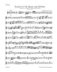 Concerto for Piano No.11 in F major (K.413) (Violin I)