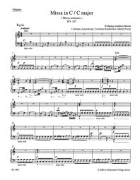 Missa in C major (K.337) (Missa solemnis) (Organ)