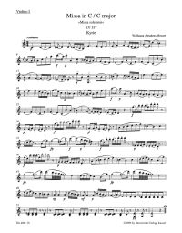 Missa in C major (K.337) (Missa solemnis) (Violin I)