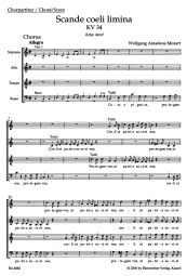Scande coeli limina (K.34) (Choral Score)