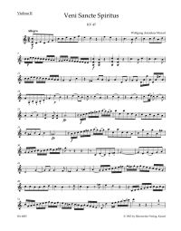 Veni Sancte Spiritus (K.47) (Violin II)