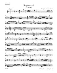 Regina coeli in C major (K.108) (Violin II)
