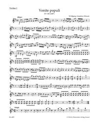 Venite populi in D major (K.260) (Violin I)